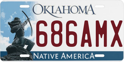 OK license plate 686AMX