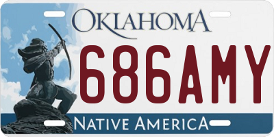 OK license plate 686AMY
