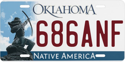 OK license plate 686ANF