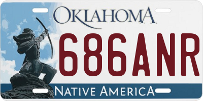 OK license plate 686ANR