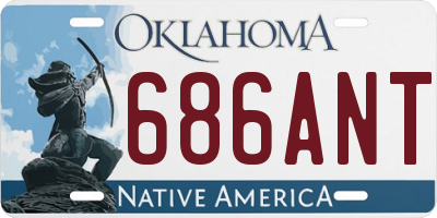 OK license plate 686ANT
