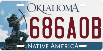 OK license plate 686AOB