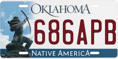 OK license plate 686APB
