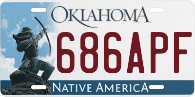 OK license plate 686APF