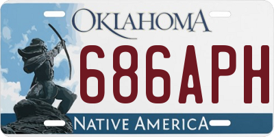 OK license plate 686APH