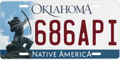 OK license plate 686API