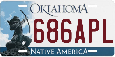OK license plate 686APL