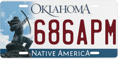 OK license plate 686APM