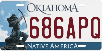 OK license plate 686APQ
