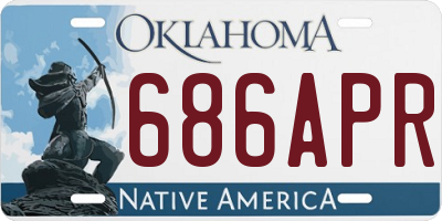 OK license plate 686APR
