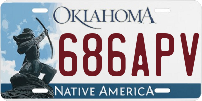 OK license plate 686APV