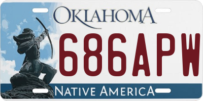 OK license plate 686APW