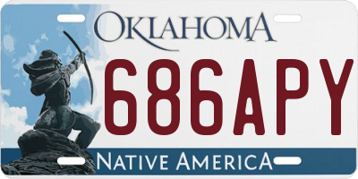 OK license plate 686APY