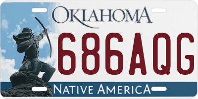 OK license plate 686AQG