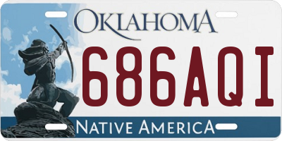 OK license plate 686AQI