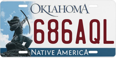 OK license plate 686AQL