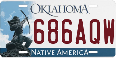 OK license plate 686AQW
