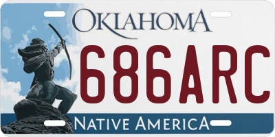 OK license plate 686ARC