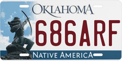 OK license plate 686ARF