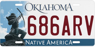 OK license plate 686ARV