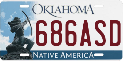 OK license plate 686ASD