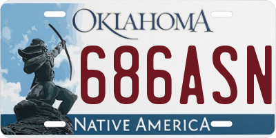 OK license plate 686ASN
