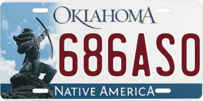 OK license plate 686ASO