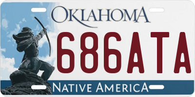 OK license plate 686ATA
