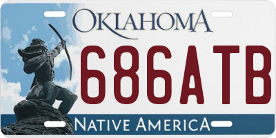 OK license plate 686ATB