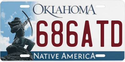 OK license plate 686ATD