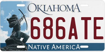OK license plate 686ATE