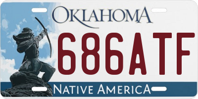 OK license plate 686ATF