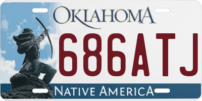 OK license plate 686ATJ