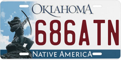 OK license plate 686ATN