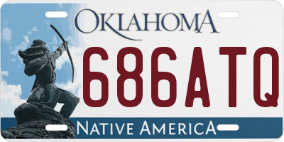 OK license plate 686ATQ