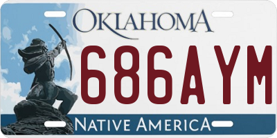 OK license plate 686AYM