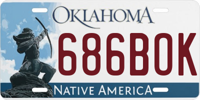 OK license plate 686BOK