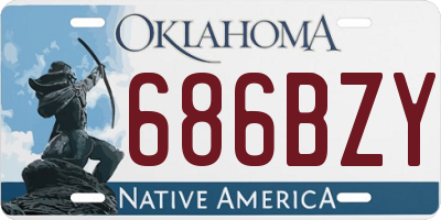 OK license plate 686BZY