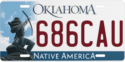 OK license plate 686CAU