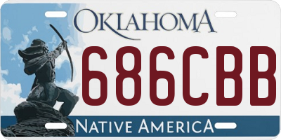OK license plate 686CBB