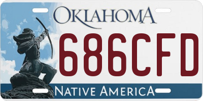 OK license plate 686CFD