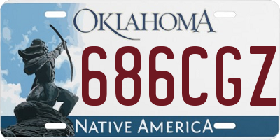 OK license plate 686CGZ