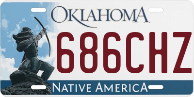 OK license plate 686CHZ