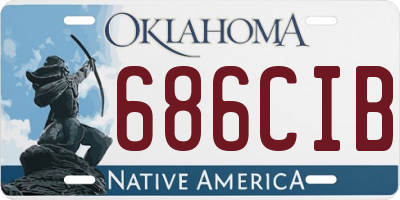 OK license plate 686CIB