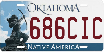 OK license plate 686CIC