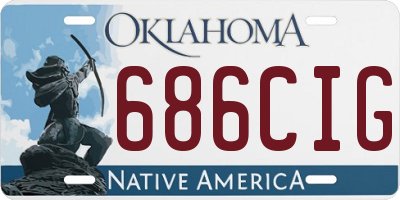 OK license plate 686CIG