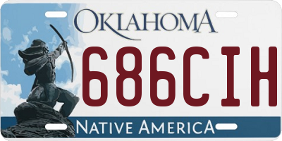 OK license plate 686CIH