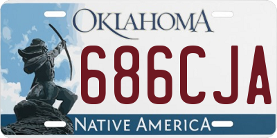 OK license plate 686CJA