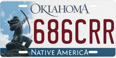 OK license plate 686CRR