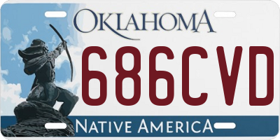 OK license plate 686CVD